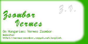 zsombor vermes business card